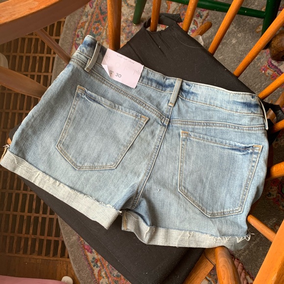 LOFT light wash distressed jean shorts - Picture 8 of 8